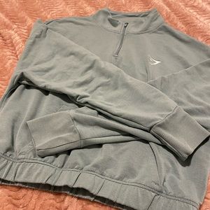 Gymshark Teal Crop Hoodie